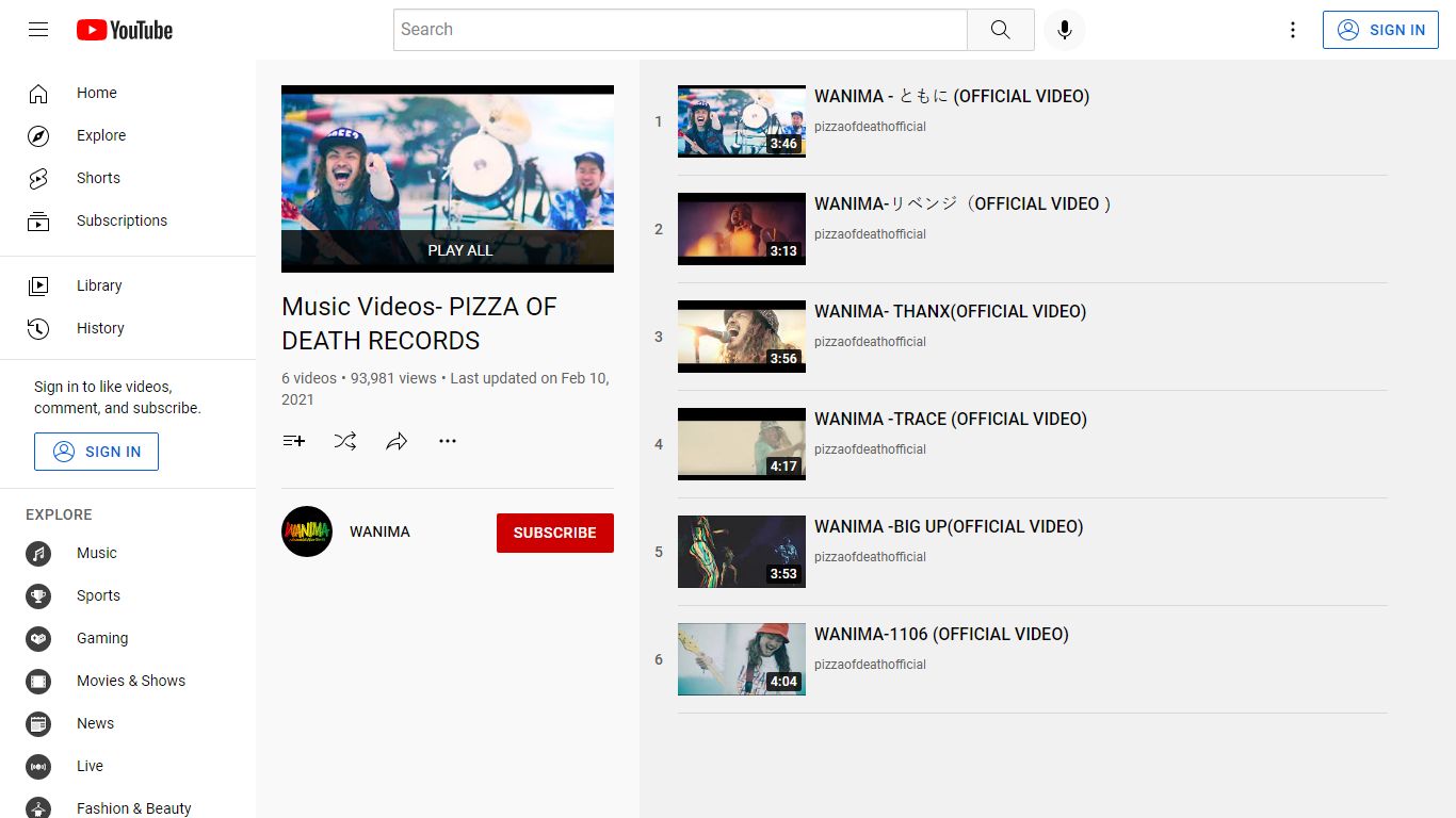 Music Videos- PIZZA OF DEATH RECORDS - YouTube